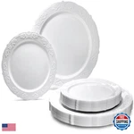 Occasions Finest Plastic Tableware 120 Plates PACK60 Guests Vintage New. Price: $94.24.