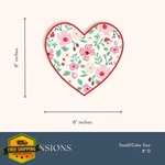 Bonjour Heart Plates Pink Floral 8PK 8.3" New. Price: $20.00.