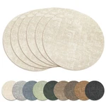 13" Round Placemats Set Of 6, Reversible Faux Leather Heat Resistant Table Ma... New. Price: $32.99.