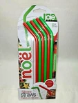 Joie Noel - 6 Pc. Silicone Reusable Straws W/cleaning Brush Red & Green New. Price: $8.90.