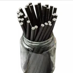 Tablecraft Straws 7.75" (6MM) Paper, Solid Black, Unwrapped, 500 Pack New. Price: $17.74.