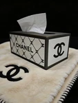 Chanell Tissue Box / 3 Heights Better Suited For American Paper New. Price: $29.85.