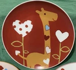 1 Salad Plate Pottery Barn Kids Red Giraffe Hearts Animal China New. Price: $19.00.
