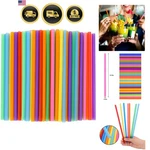 120 Pack Smoothie Straws, 10.3 Inches Disposable, Milkshake Plastic St... New. Price: $26.00.