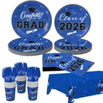 Tbsone Class Of 2026 Graduation Plates And Napkins Set 9'', Blue&black New. Price: $31.95.