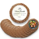 (sizes: 12"-13"-14") Bluewest Woven Placemats Set Of 14, Brown Round Rattan W... New. Price: $70.19.