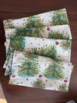Rare Pioneer Woman Holiday Cheer Christmas Tree Napkins Cloth Square Set 4 Pre-owned. Price: $50.00.