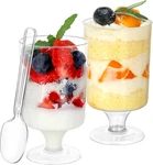 60 Pack 3 Oz Mini Dessert Cups Disposable Appetizer Goblet,pedestal Clear Pl New. Price: $35.99.