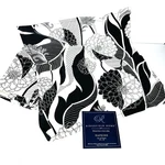 New Ridgefield Home Cloth Napkins Set Of 12 18 Black & White Floral 100% Cotton. Price: $14.50.