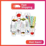 Boao 36 Sets Watercolor Gone Fishing Party Cups With Lids And Paper Straws 14 Oz New. Price: $29.47.