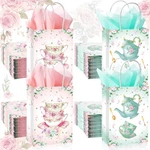 24 Pcs Party Gift Bags With Tissue Paper Floral Teapot Goodie Treat New. Price: $27.30.