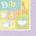 Pastel Patchwork Polka Dot Duck Cute Baby Shower Party Paper Luncheon Napkins New. Price: $11.99.