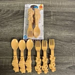 1998 Wilton Pooh & Tigger Kidz Kutlery Gold Plastic Ware 7 Forks Spoons Vtg New. Price: $15.00.