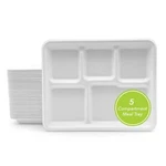 Three Leaf Compartment Bagasse (school) Tray 500 Ct. Heavy-duty- Super Stro... New. Price: $161.98.