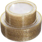 102PCS Gold Plastic Plates - Disposable Clear Party Include 51PCS... New. Price: $61.27.