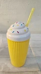 New Greenbrier Smoothie Shape 10OZ Yellow Plastic Cup Tumbler Straw. Price: $13.48.
