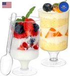 60 Pack 3 Oz Mini Dessert Cups Disposable Appetizer Goblet,pedestal Clear New. Price: $34.47.