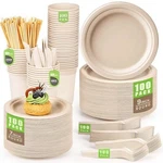 Gezond Compostable Paper Plates 700PCS Biodegradable Cutlery Recycled ... New. Price: $111.49.