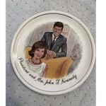 President And Mrs. John F. Kennedy Ceramic Round Decorative Collector Plate Used. Price: $30.00.