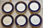 6 Cauldon Ltd England Cobalt Blue Gold Greek Key Rim Dinner Plates Monogram 2737 Used. Price: $144.95.