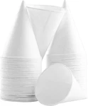 Eco-friendly, Wax Free 4.5OZ White Paper Cone Cups 50PK. Small Dispenser For New. Price: $14.29.