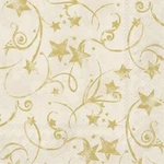 Festive Cream & Gold Stars Print Cocktail Paper Napkin 20-PACK Disposable 3-PLY New. Price: $9.98.