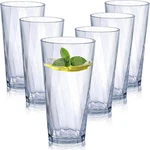 Unbreakable Plastic Drinking Glasses,set 6, Shatterproof 20OZ Clear, New. Price: $21.82.