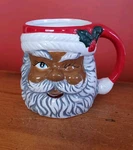 African American Santa Claus Mug Cup Stein Christmas Coffee Holiday Saint Nick Used. Price: $34.99.
