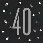 Glitz Party 40TH Birthday Disposable Paper Luncheon Napkins - 1/2", 16 Counts New. Price: $12.87.