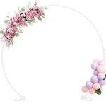 Fomcet 9.2FT White Round Wedding Arch Metal Backdrop Stand Circle Balloon New. Price: $79.87.