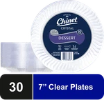 Chinet Crystal Premium Plastic Dessert Plates, Clear, 7 30 Count New. Price: $11.43.