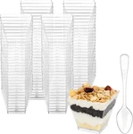 Colovis Mini Dessert Cups, 100 Ct 2OZ Clear Plastic Parfait Appetizer With New. Price: $21.02.