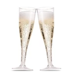 50 Plastic Champagne Flutes - Oz Disposable Clear Glasses For Par... New. Price: $31.72.
