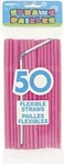 Flexible Plastic Drinking Straws, Hot Pink, 50CT New. Price: $9.69.