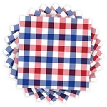 Quera 50 Pack 4TH Of July Paper Napkins Patriotic Blue White Checkerboard New. Price: $18.62.