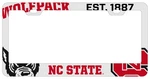 Nc State Wolfpack Offic. Lic. Collegiate License Plate Frame New. Price: $24.49.
