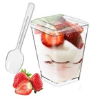Mistari 50 Pack Clear Plastic Dessert Cups With Lids And Spoons, Mini Parfait New. Price: $23.00.