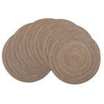 Winknowl 6-PACK Round Braided Washable Heat-resistant Placemats 15" Brown New. Price: $33.88.