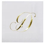 Gift Boutique 100 Gold Monogram Cocktail Napkins Letter Disposable Paper Pa... New. Price: $23.55.
