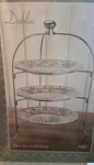 Godinger Tiered Platter Stand - Dublin Crystal Collection 13.5", Clear Open. Price: $39.00.