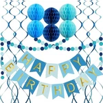 Happy Birthday Banner Set Eco-friendly Paper Party Decorations Women Kids Us New. Price: $19.13.