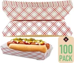 Mr Miracle 7 Inch Paper Hot Dog Tray Red White Medium, / New. Price: $20.41.