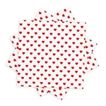Quera 60 Pack Valentine's Day Paper Napkins Red Heart 6.5 X White And New. Price: $13.19.