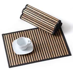 Lovecasa Placemats Set Of 6, Bamboo Table With Leaf Pattern, 18'' × New. Price: $41.91.