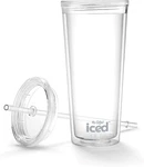 Mr. Coffee Iced Tumbler, 22 Oz., With Lid And Straw, Clear New. Price: $41.84.