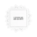 Five Star Funny Realationship Quotes White Cotton Cocktail Napkins 50 Lux... New. Price: $60.52.