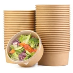 Large Kraft Bowls 37OZ 50PCS Disposable Paper Salad With Lids Round New. Price: $46.88.