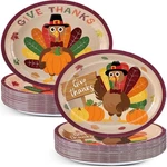 50 Pcs Thanksgiving Paper Plates Bulk Fall Oval Dinner 9" X 11" Large ... New. Price: $34.46.