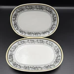 Villeroy & Boch Audun Ferme Pickle Dish/gravy Stand, 7.75 In, White/gray X2 Used. Price: $150.00.