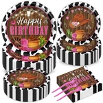 Gisgfim 200PCS Cowgirl Birthday Party Decorations - Western Plates, Napkins &... New. Price: $32.77.